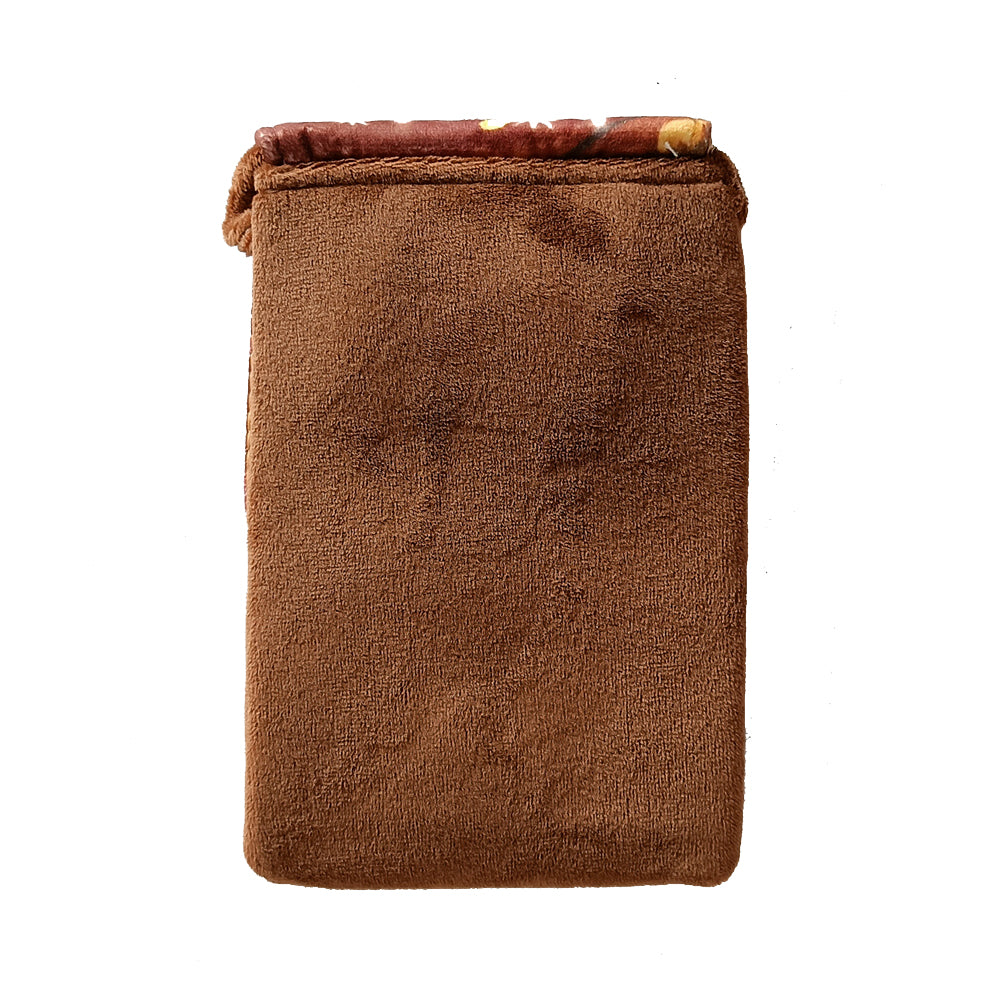 Brown Fabric Kids Pouch