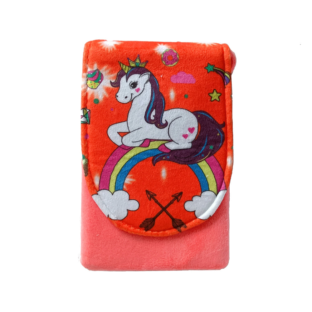 Coral Fabric Kids Pouch