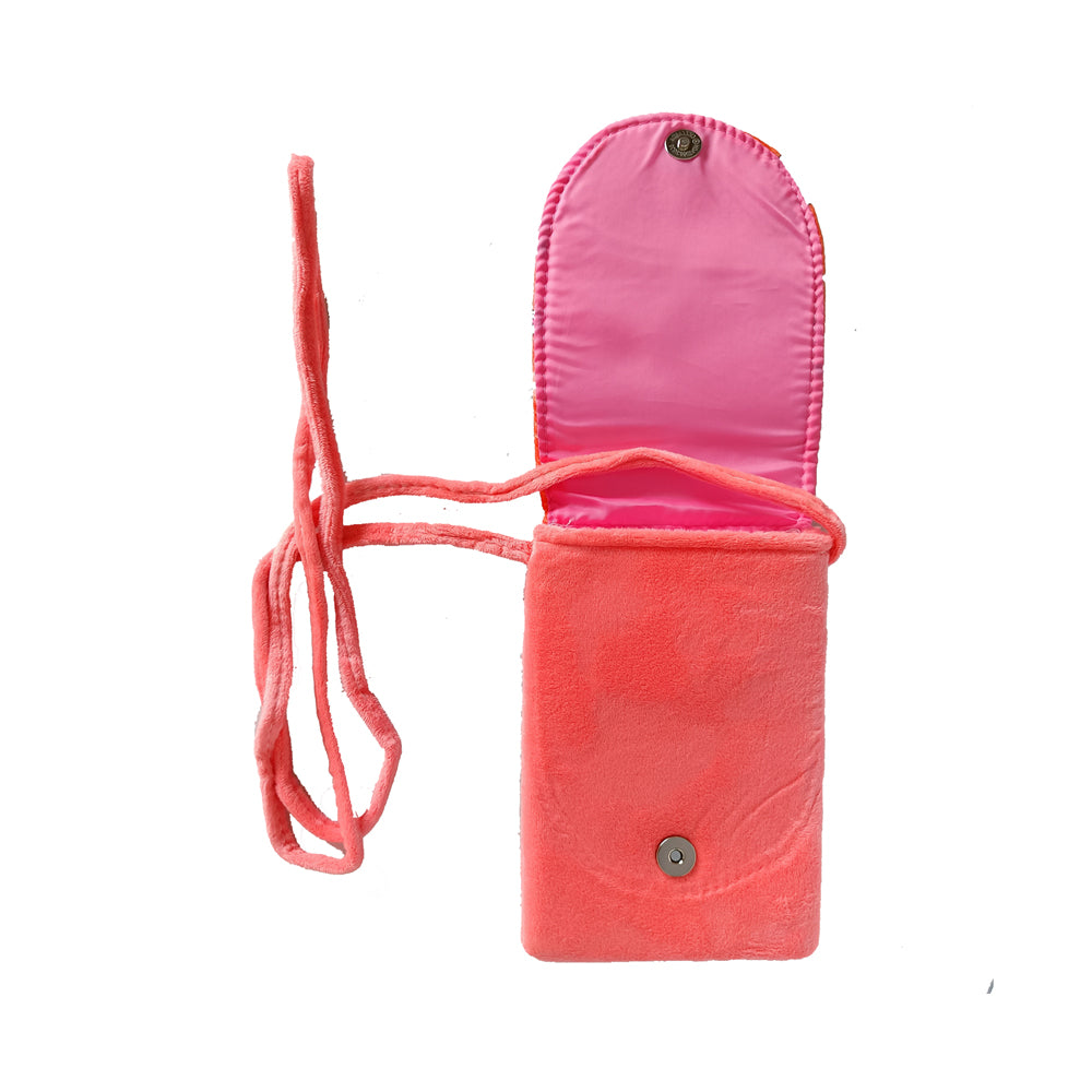 Coral Fabric Kids Pouch