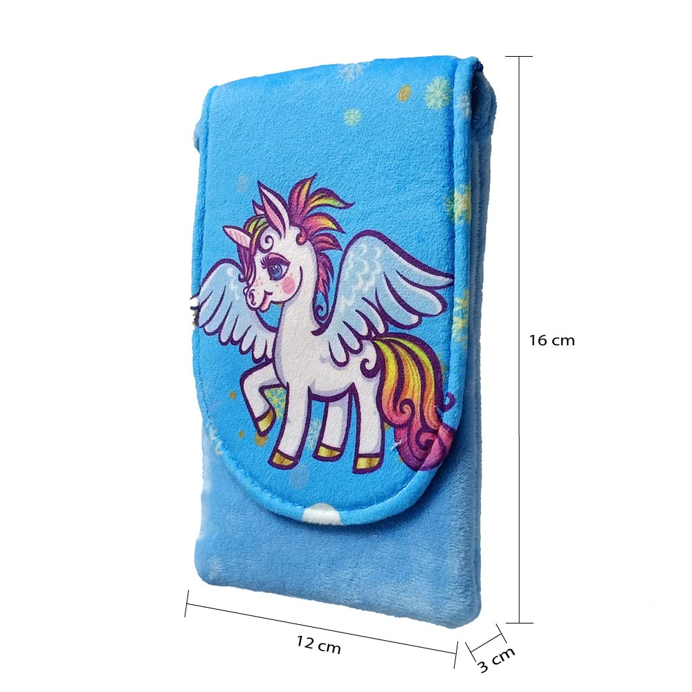 Blue Fabric Kids Pouch