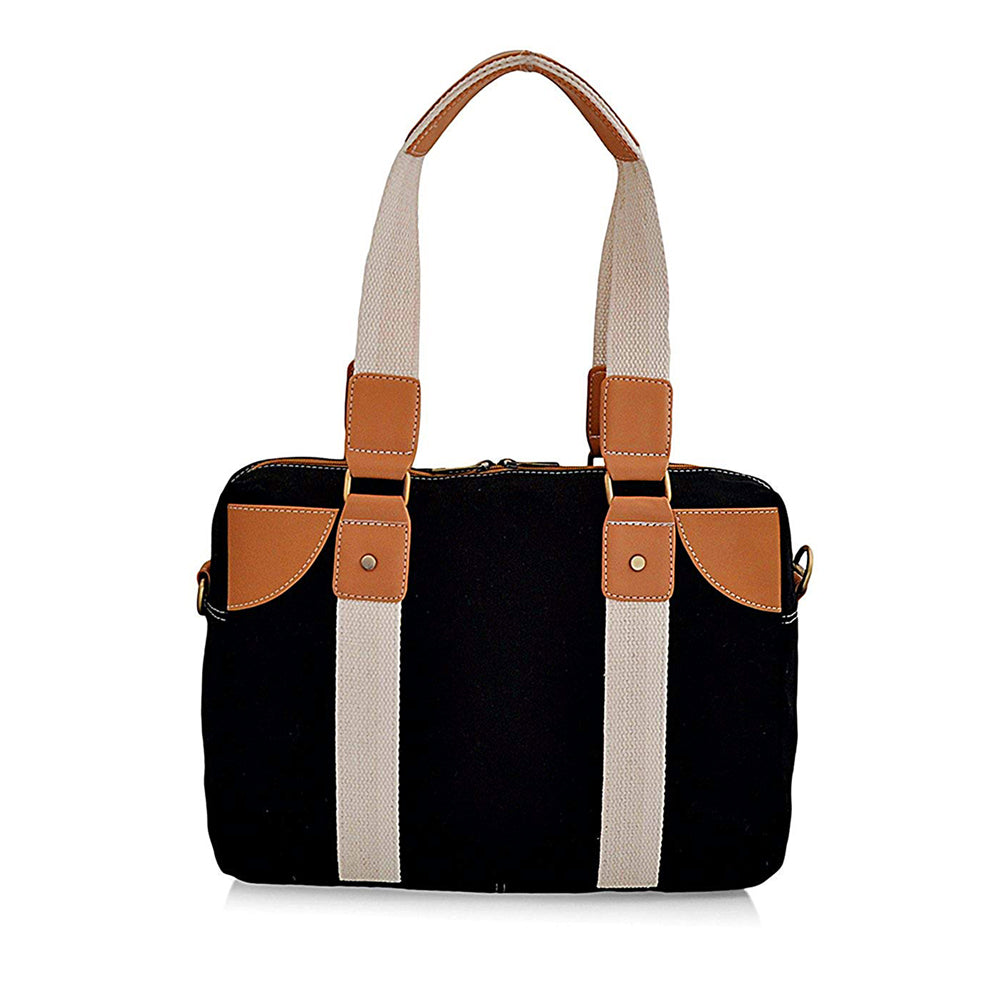 Black Canvas Hand bag