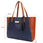 Blue Vegan Leather Tote bag