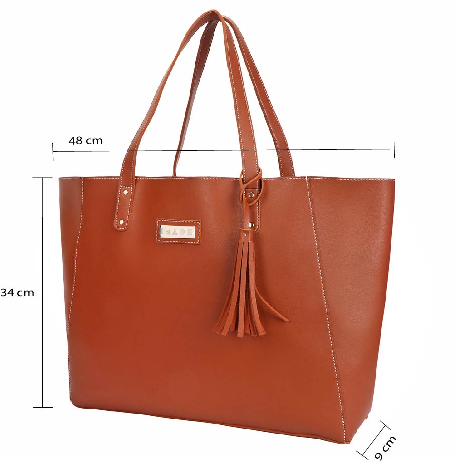 Tan Vegan Leather Tote bag