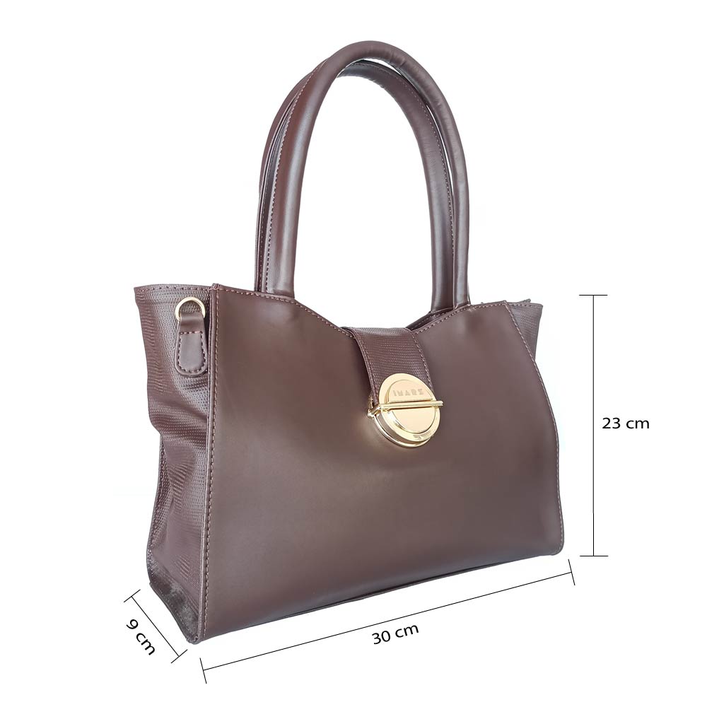 Brown Vegan Leather Hand bag