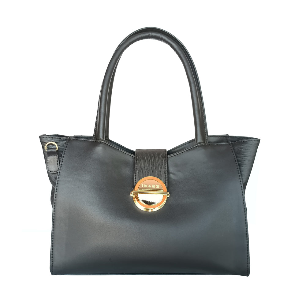 Black Vegan Leather Hand bag