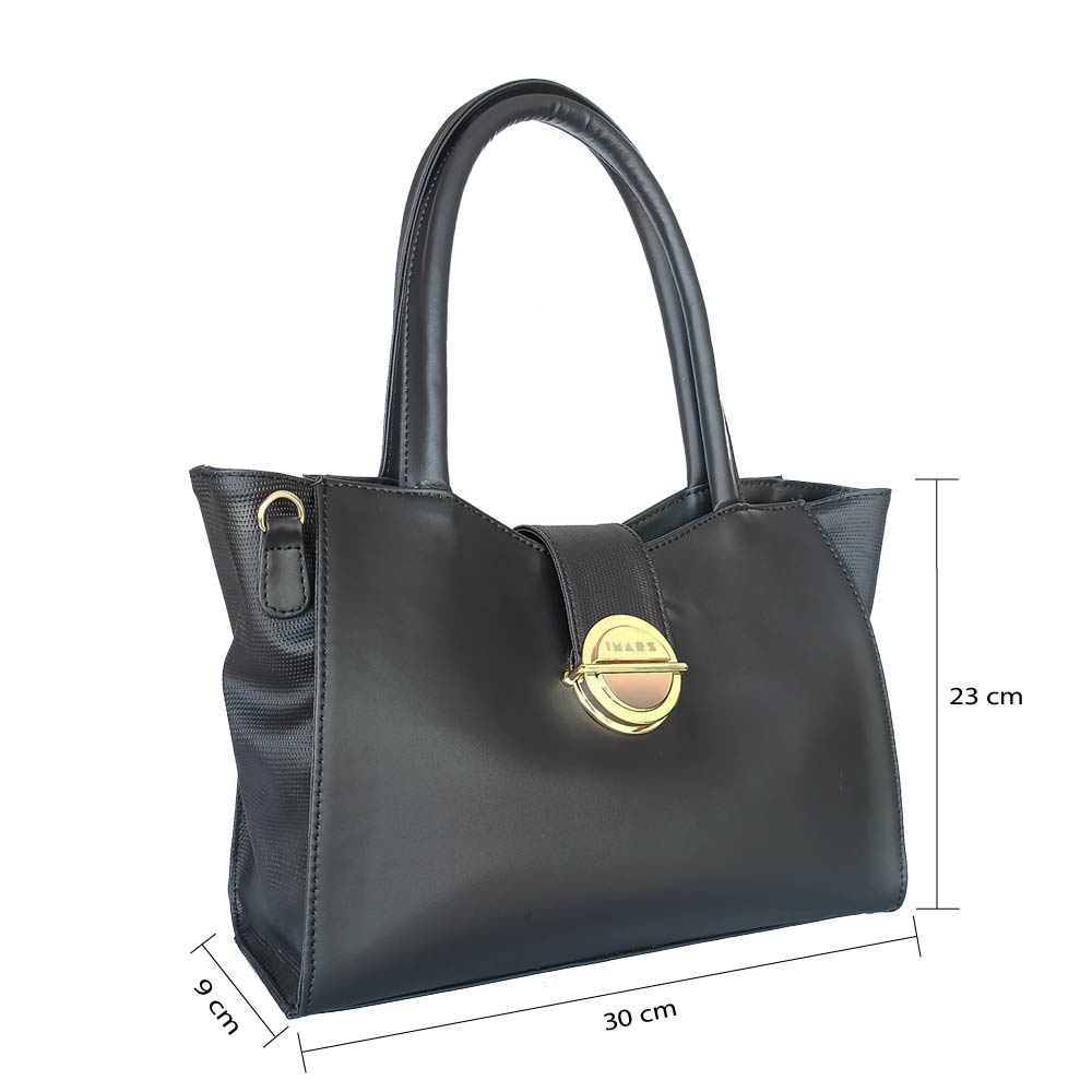 Black Vegan Leather Hand bag