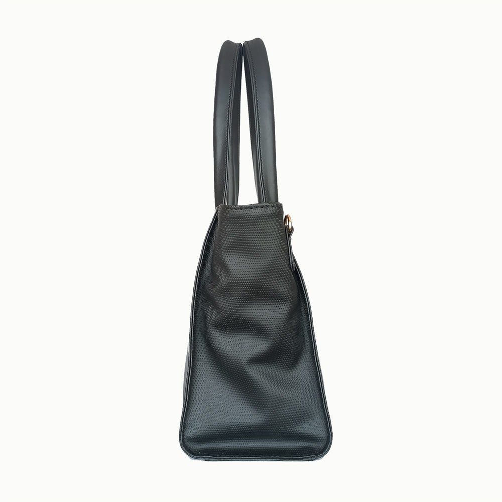 Black Vegan Leather Hand bag