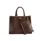 Brown Vegan Leather Tote bag