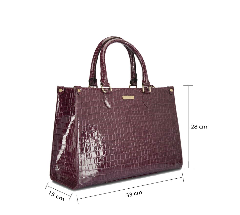 Maroon Vegan Leather Tote bag