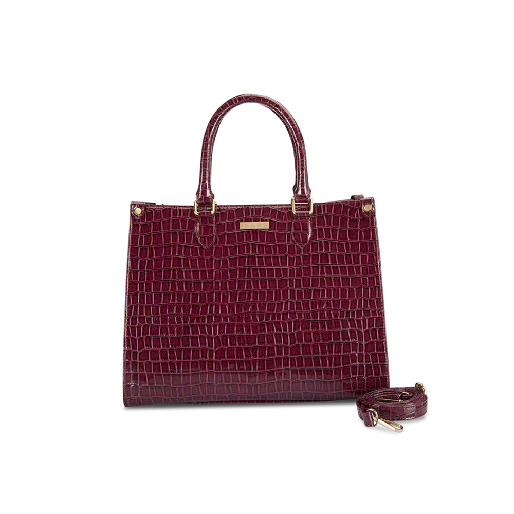 Maroon Vegan Leather Tote bag