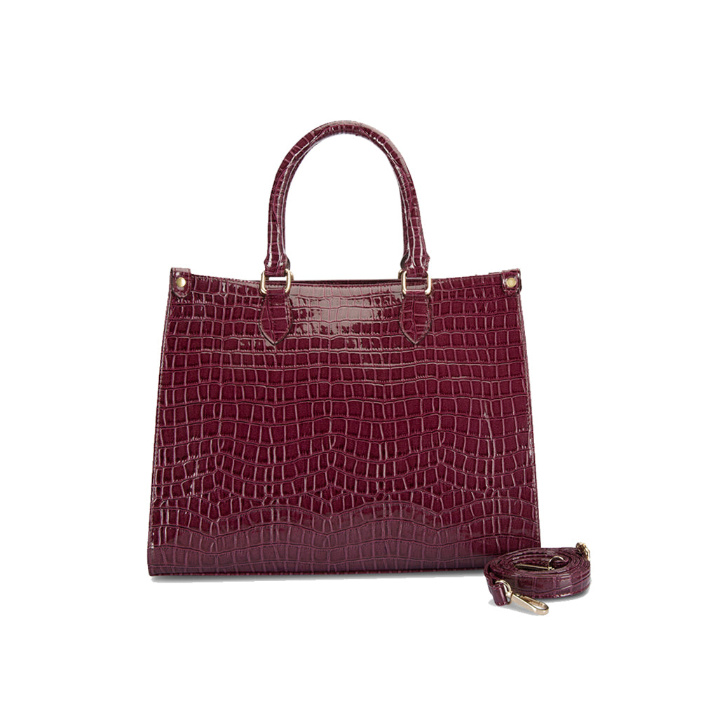 Maroon Vegan Leather Tote bag