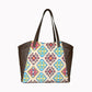 Multi Color Vegan Leather Tote bag