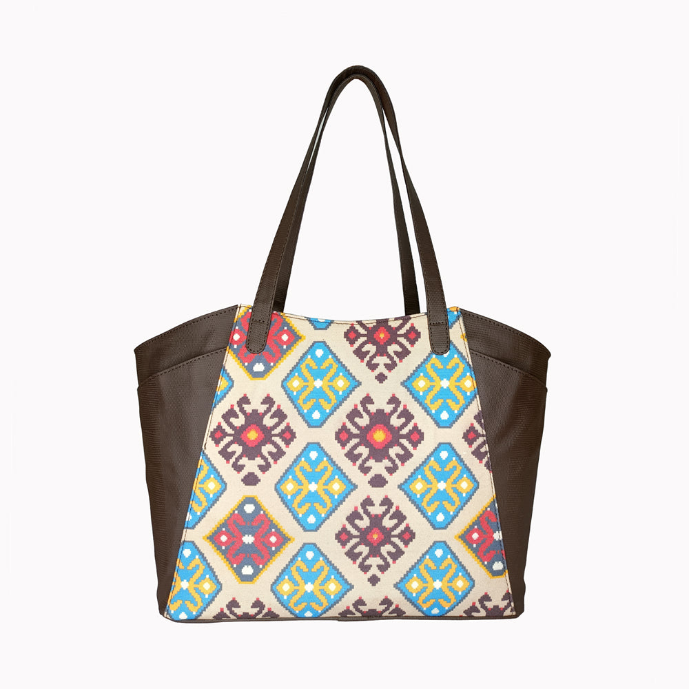 Multi Color Vegan Leather Tote bag