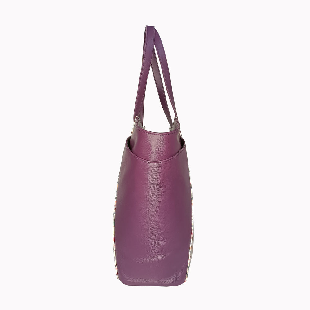 Violet Vegan Leather Tote bag