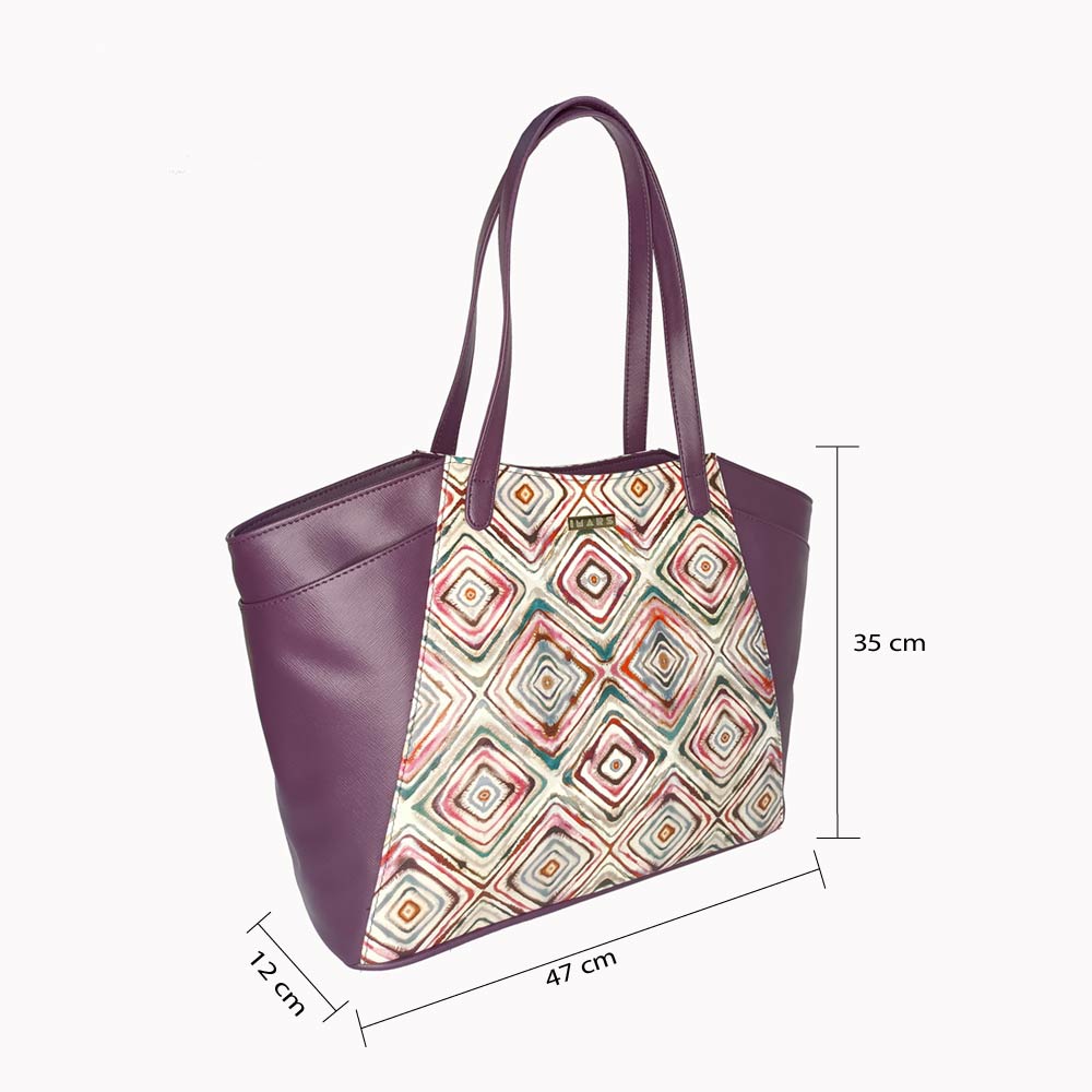 Violet Vegan Leather Tote bag