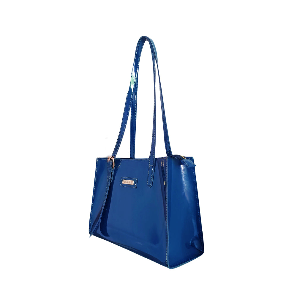 Blue Vegan Leather Tote bag