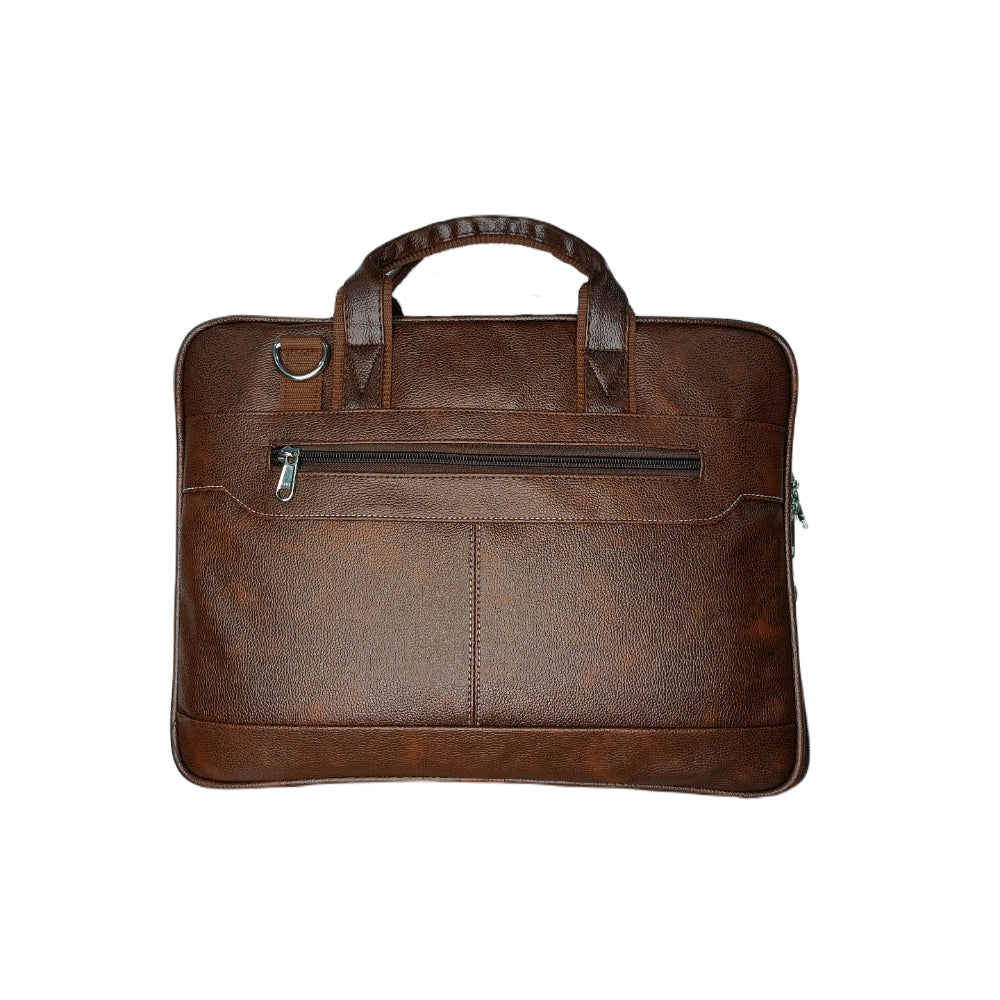 Brown Vegan Leather Laptop Bag