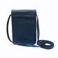 Blue Vegan Leather Mobile Pouch