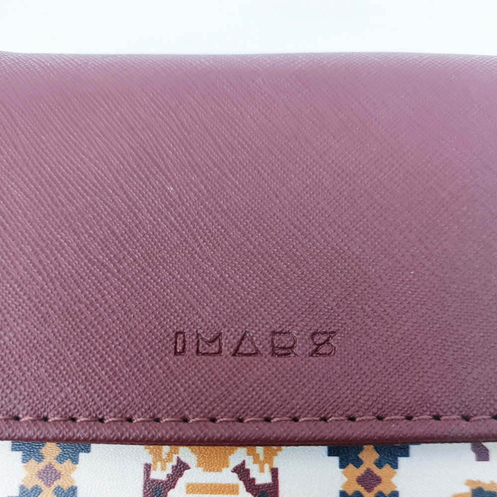 Maroon Vegan Leather Mobile Pouch