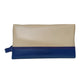 Blue Vegan Leather Clutch