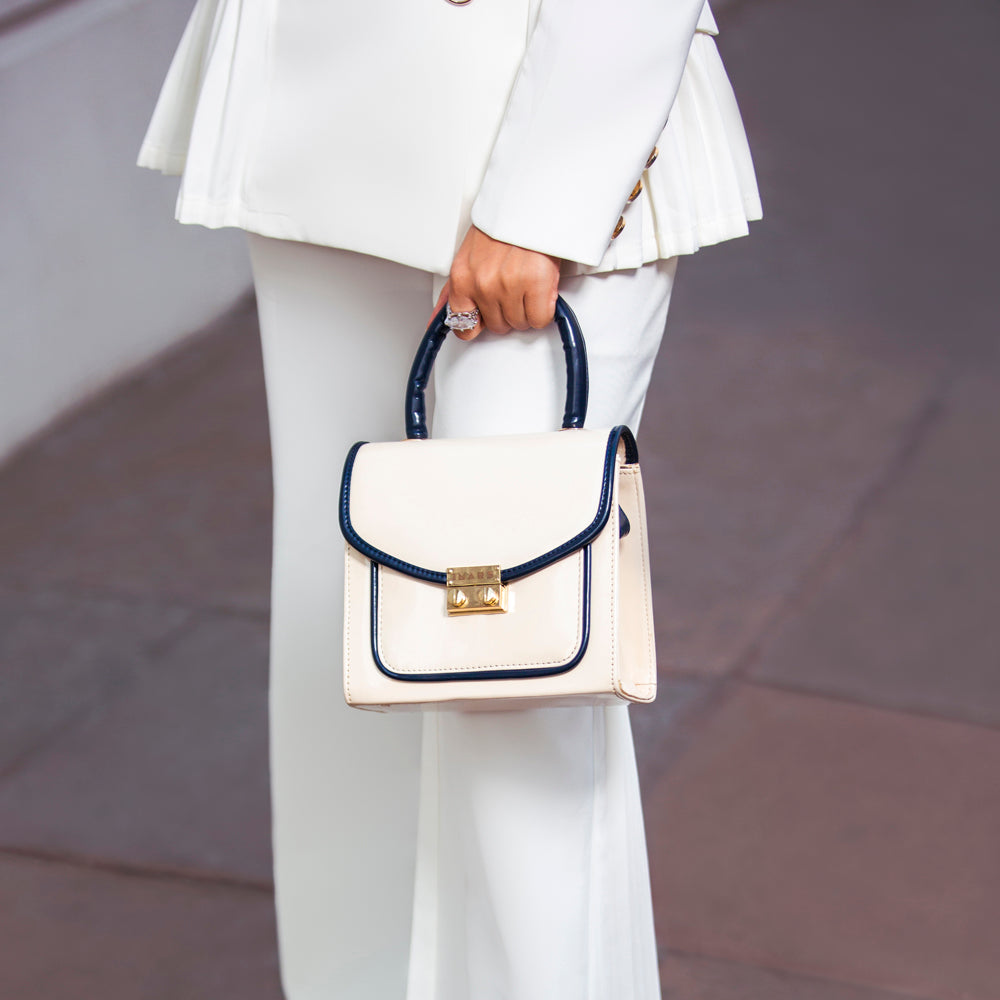 Ivory Vegan Leather Bag