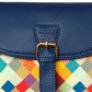 Blue Vegan Leather Sling Bag