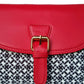 Red Vegan Leather Sling Bag