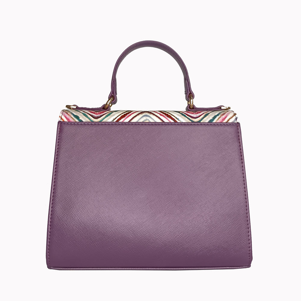 Violet Vegan Leather Hand Bag