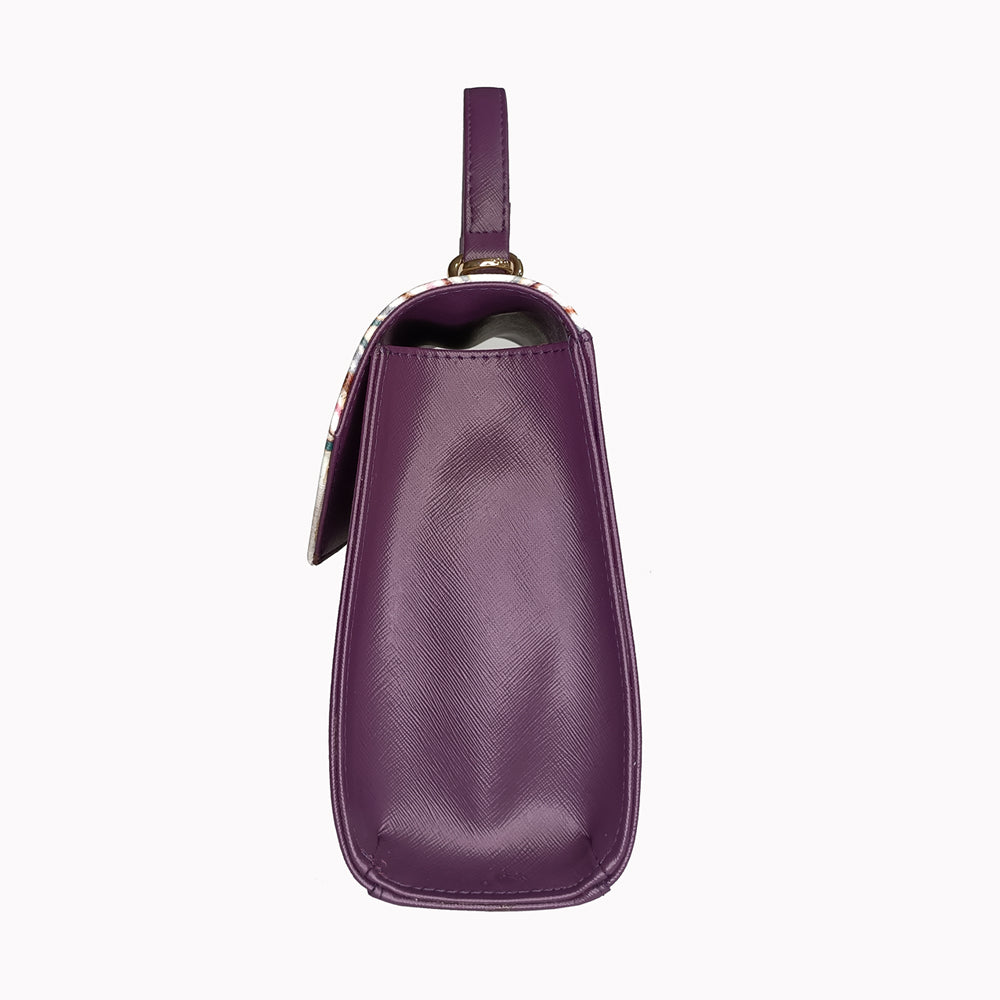 Violet Vegan Leather Hand Bag