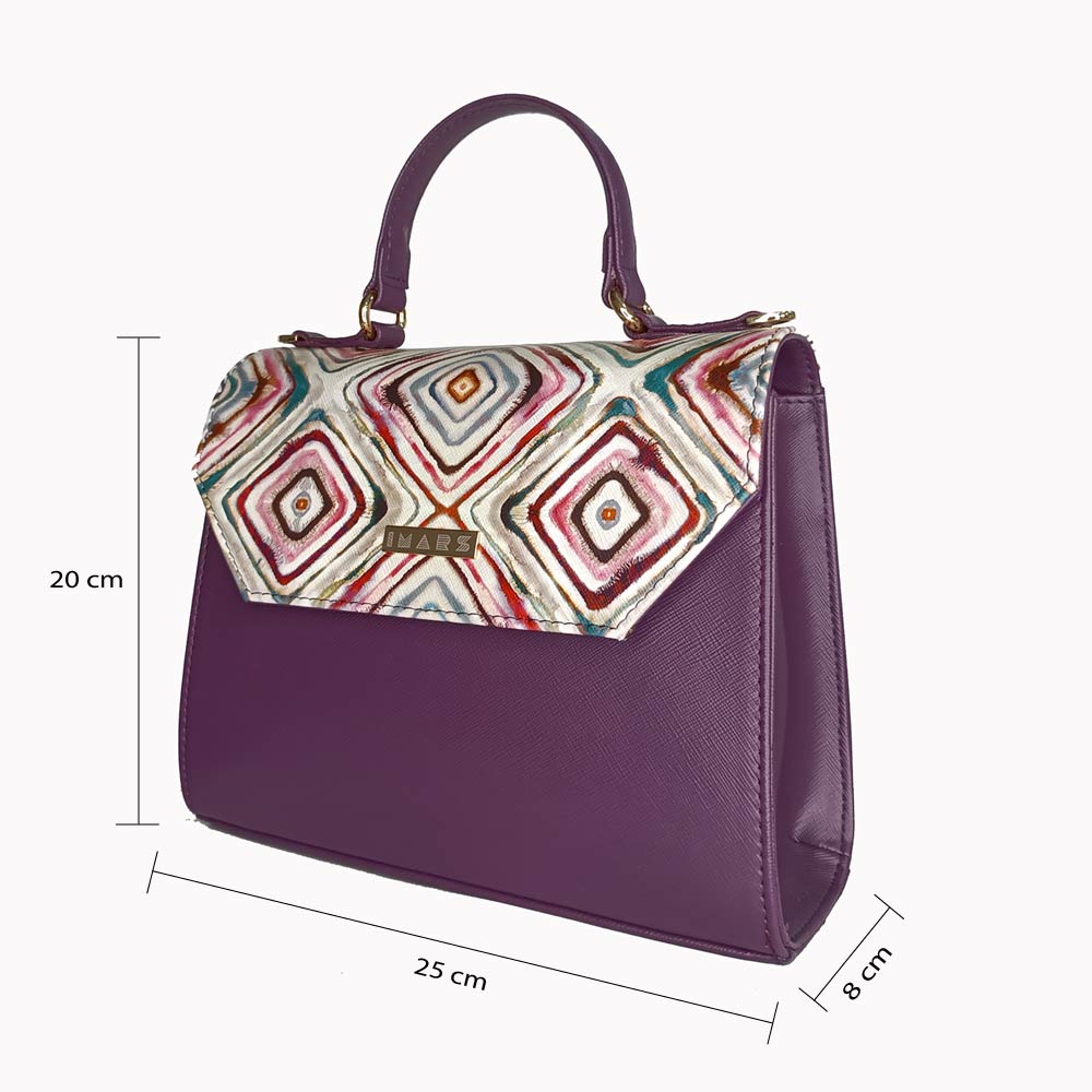 Violet Vegan Leather Hand Bag