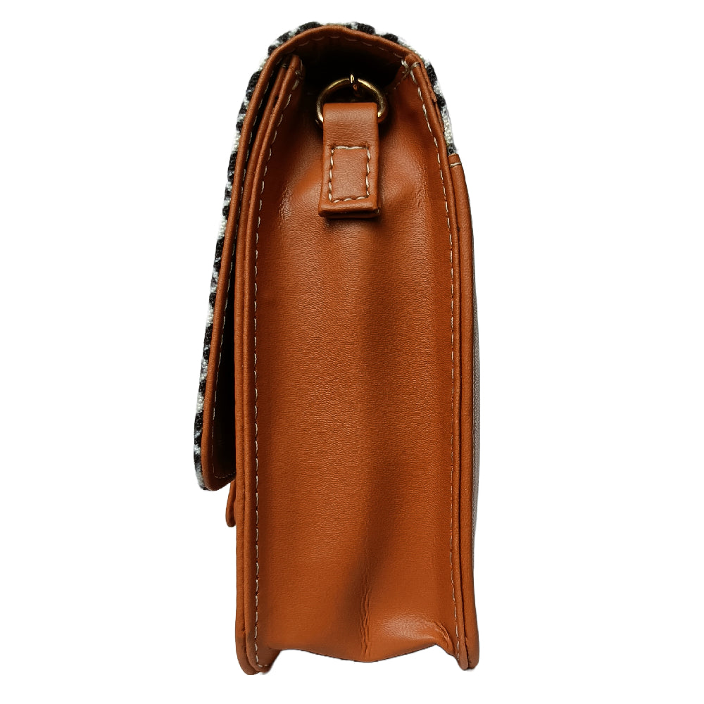 Tan Vegan Leather Sling Bag