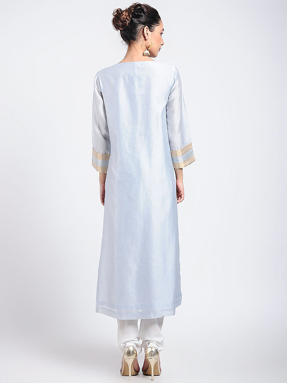 Light Blue Chanderi Kurta