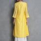 Yellow Chanderi Angrakha Kurta