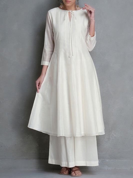 Ivory Chanderi Kurta