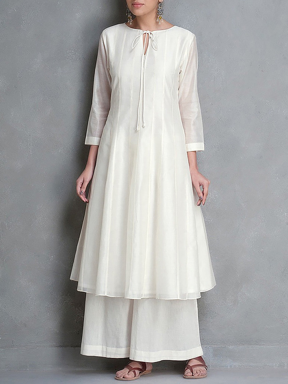 Ivory Chanderi Kurta