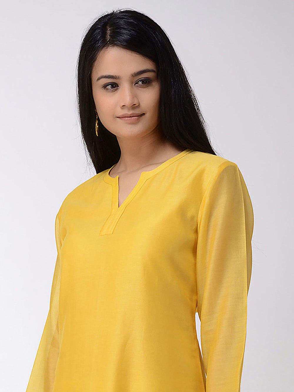 Yellow Chanderi Kurta