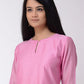 Pink Chanderi Kurta