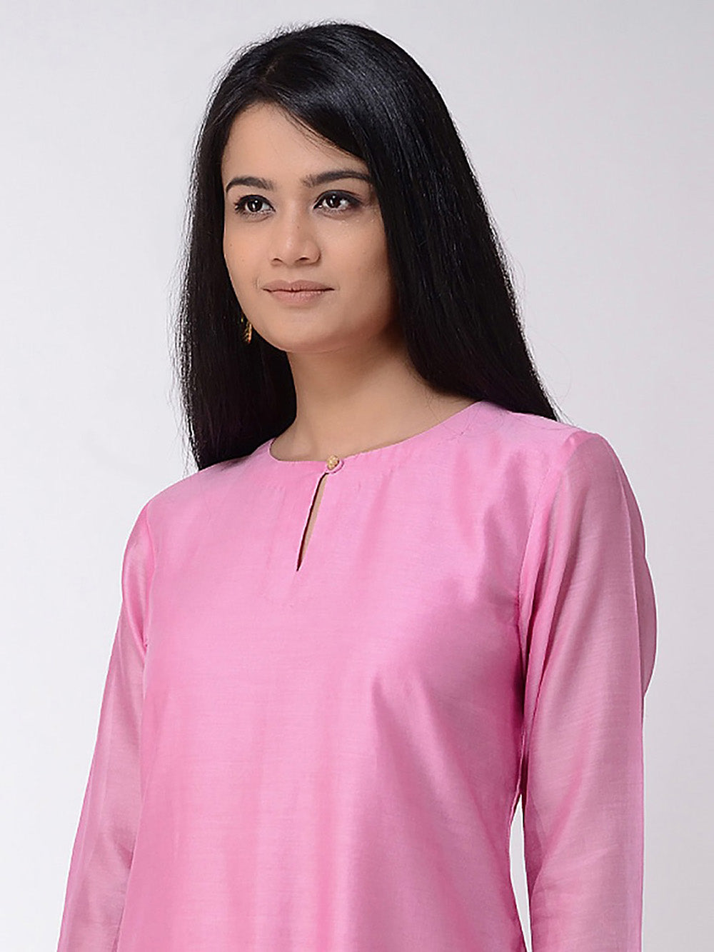 Pink Chanderi Kurta