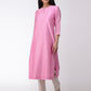 Pink Chanderi Kurta