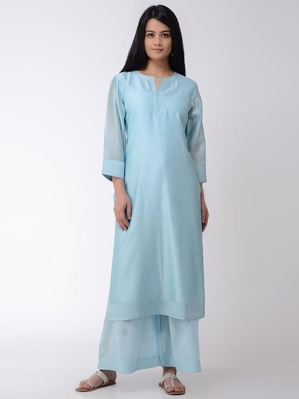 Sky Blue Chanderi Kurta