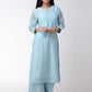 Sky Blue Chanderi Kurta