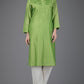 Green Chanderi Kurta