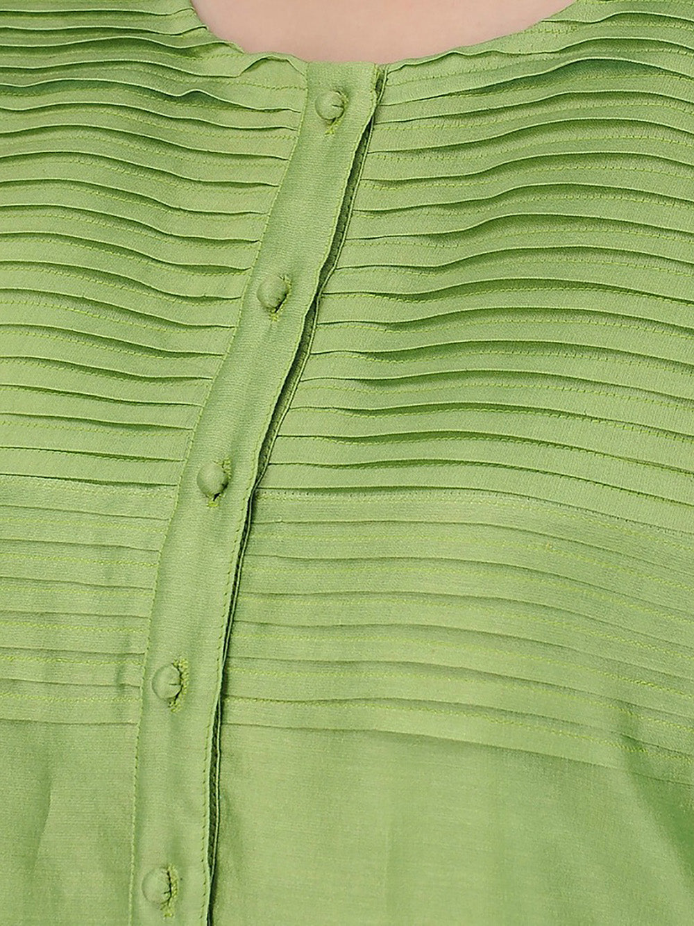 Green Chanderi Kurta