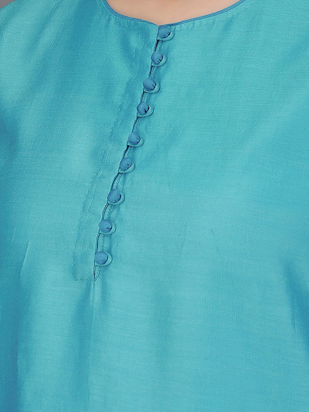 Turquoise Chanderi Kurta