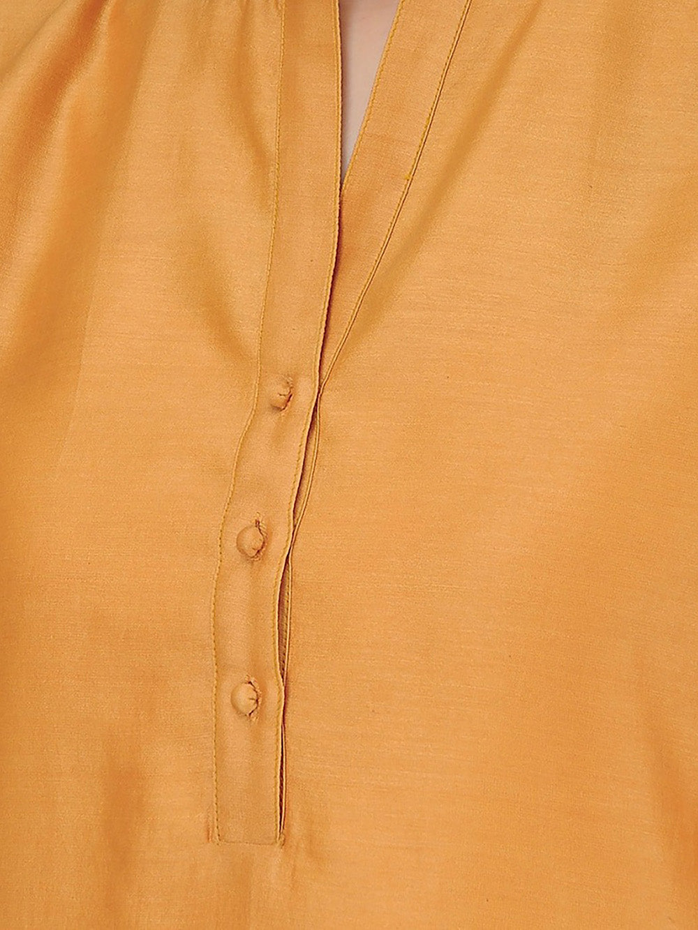 Mustard Chanderi Kurta