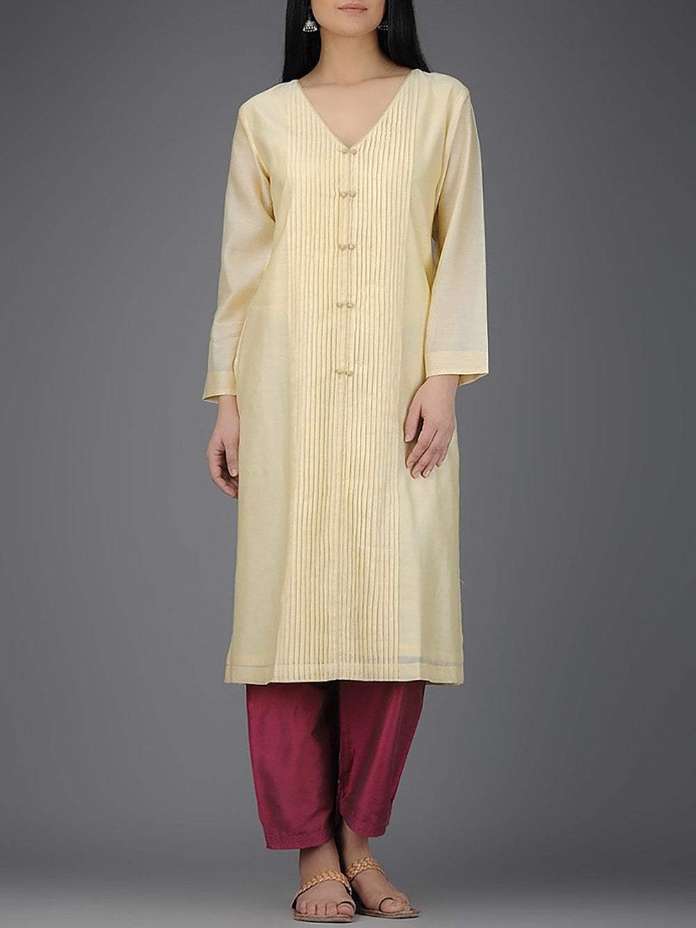 Ivory Chanderi Kurta