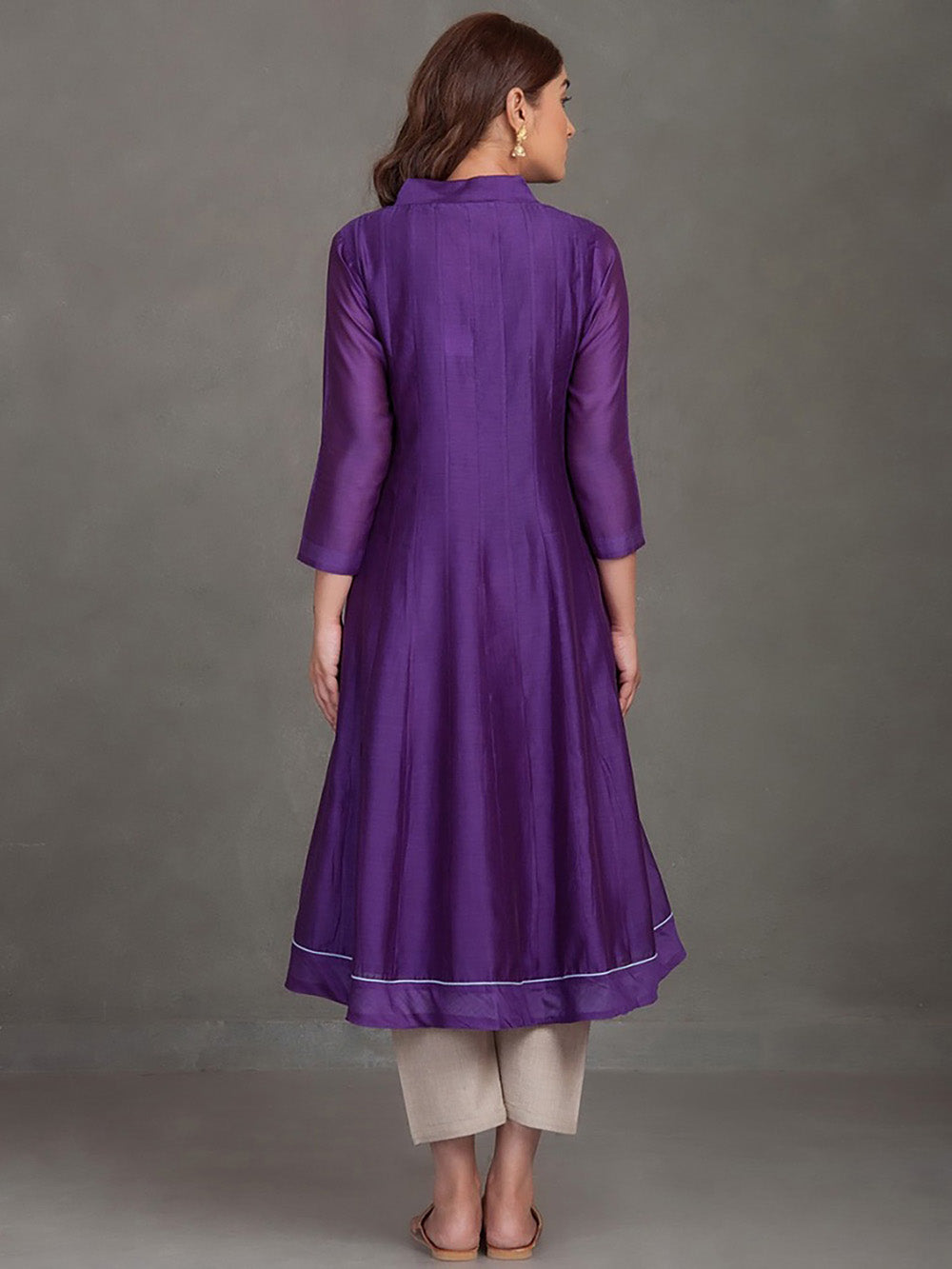 Purple Chanderi Kurta