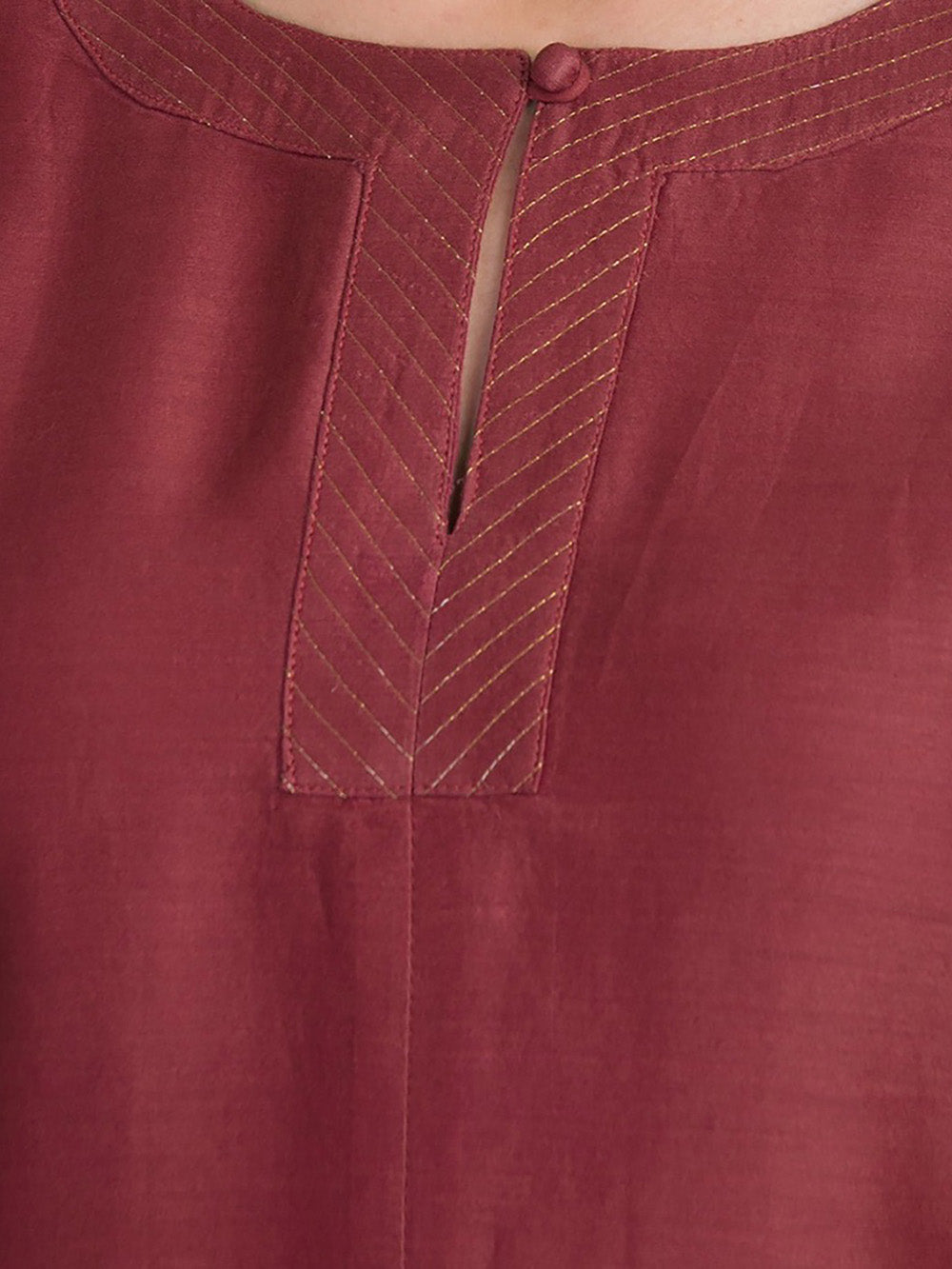 Rust Chanderi Kurta