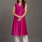 Fuchsia pink Chanderi Kurta