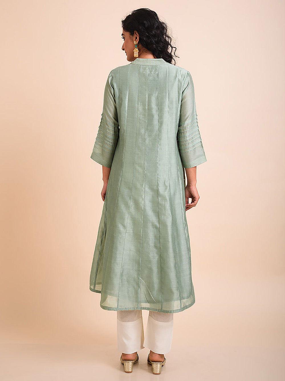 Sage Green Chanderi Kurta